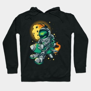 astronaut rocket illustration Hoodie